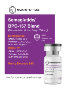 Semaglutide (GLP-1 Analogue) / BPC-157 Blend – (Reconstituted) – 5mg / 650mcg